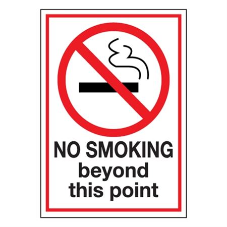 No Smoking Beyond This Point - Decal